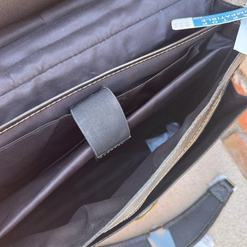 🆕Wilson's Leather Pelle Studio briefcase/laptop compatible in Vintage Black